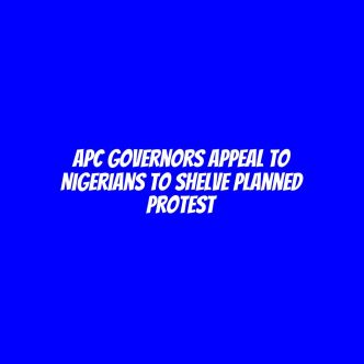 APC governors appeal to Nigerians to shelve planned protest