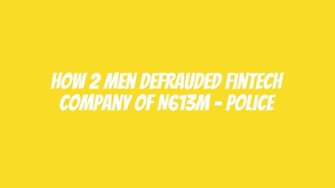 How 2 men defrauded FinTech company of N613m - Police