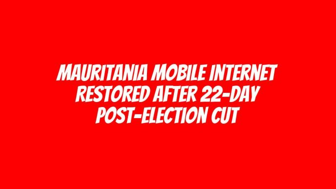 Mauritania mobile internet restored after 22-day post-election cut