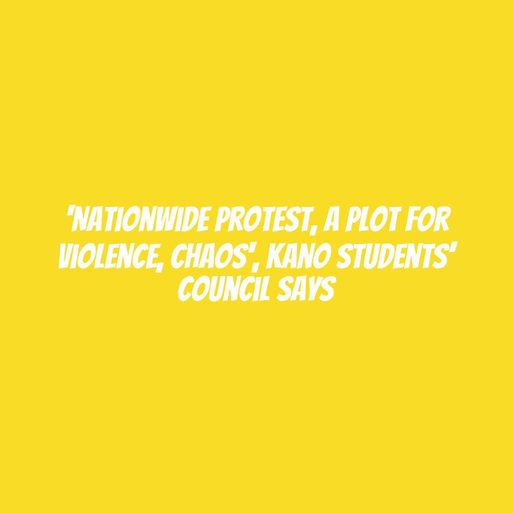 'Nationwide protest, a plot for violence, chaos', Kano students’ council says