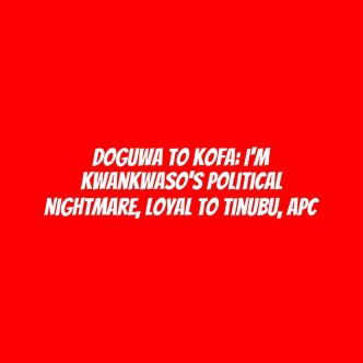 Doguwa to Kofa: I'm Kwankwaso's political nightmare, loyal to Tinubu, APC