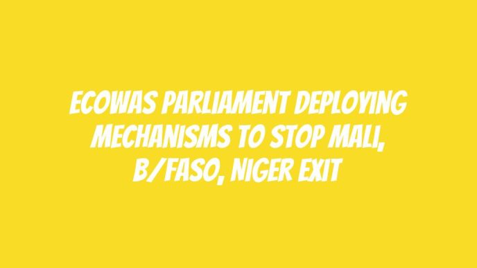 ECOWAS Parliament deploying mechanisms to stop Mali, B/Faso, Niger exit