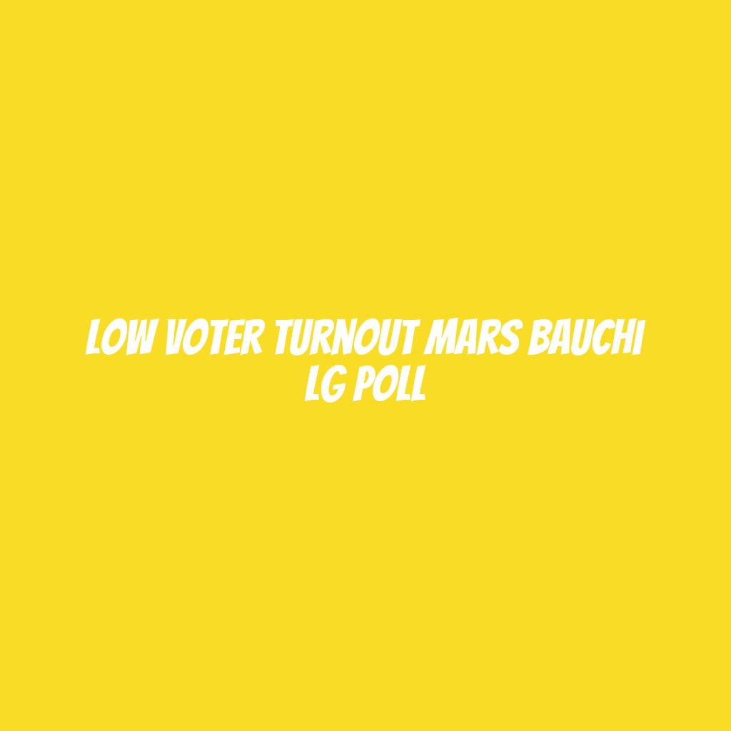 Low voter turnout mars Bauchi LG poll