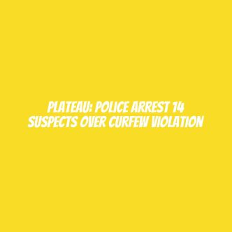 Plateau: Police arrest 14 suspects over curfew violation