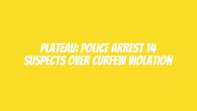 Plateau: Police arrest 14 suspects over curfew violation