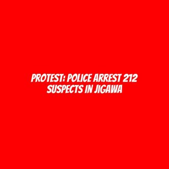 Protest: Police arrest 212 suspects in Jigawa