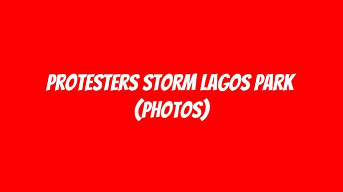 Protesters storm Lagos park (Photos)