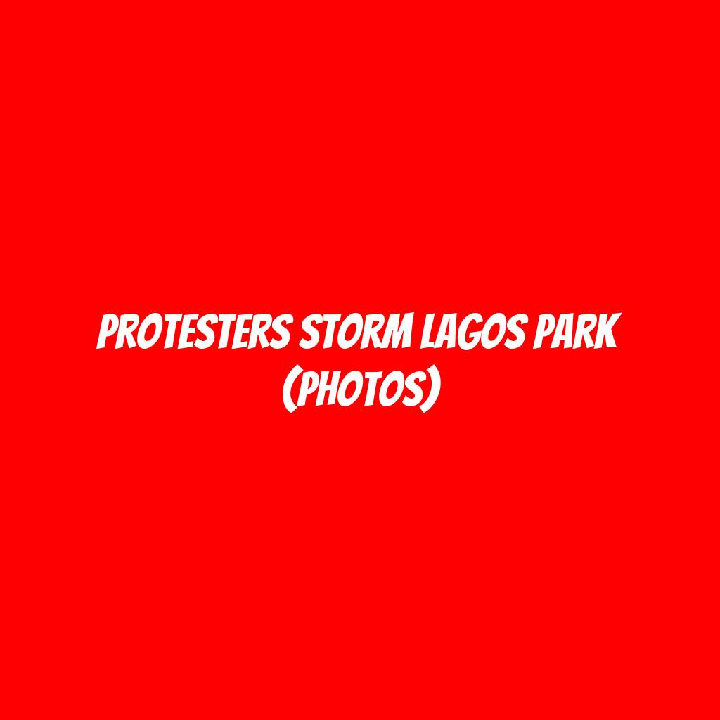 Protesters storm Lagos park (Photos)