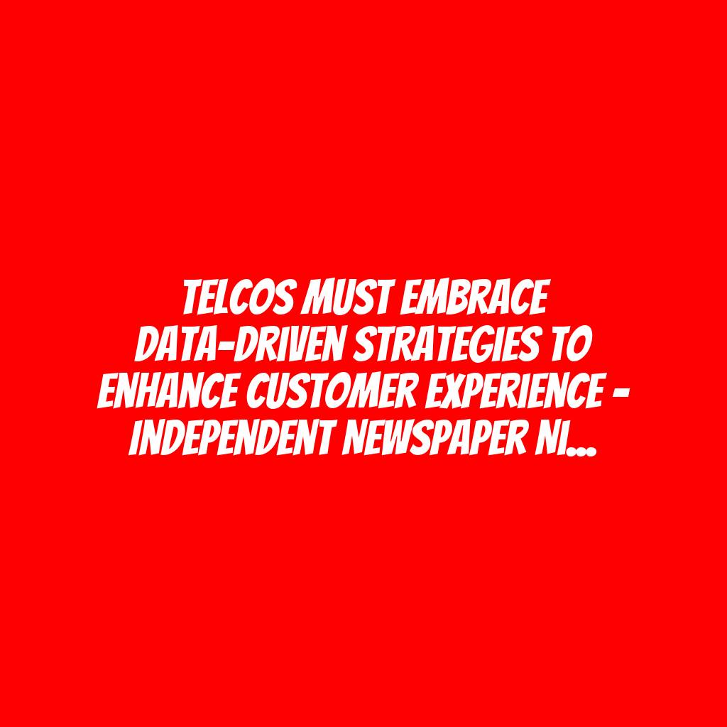 Telcos Must Embrace Data-Driven Strategies To Enhance Customer Experience – Independent Newspaper Nigeria