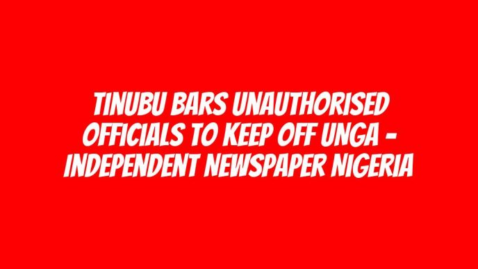 Tinubu Bars Unauthorised Officials To Keep Off UNGA – Independent Newspaper Nigeria