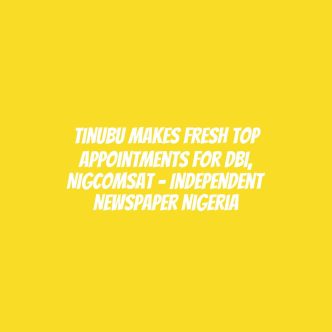 Tinubu Makes Fresh Top Appointments For DBI, NIGCOMSAT – Independent Newspaper Nigeria