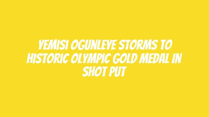 Yemisi Ogunleye storms to historic Olympic gold medal in Shot Put